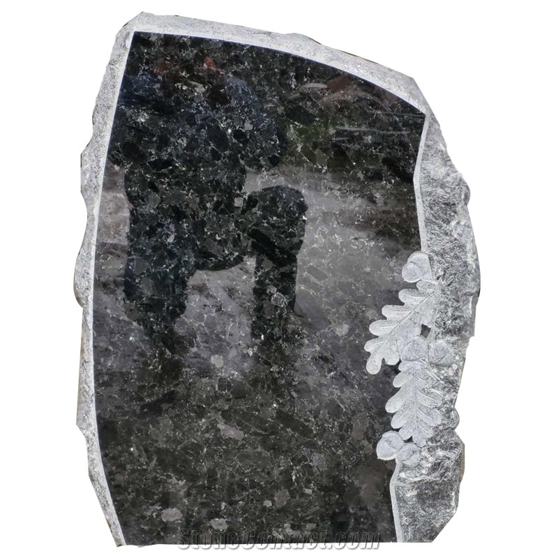 Wholesale Black Granite   Angel Heart  Tombstone