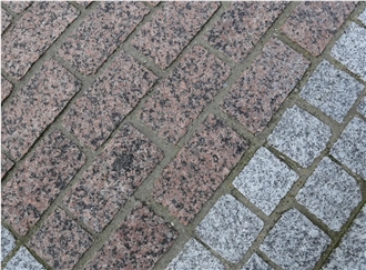 Rose De La Clarte Granite Cobble Stone Pavement