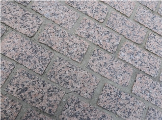 Rose De La Clarte Granite Cobble Stone Pavement