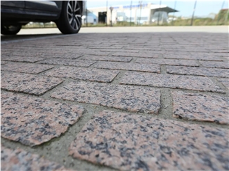 Rose De La Clarte Granite Cobble Stone Pavement