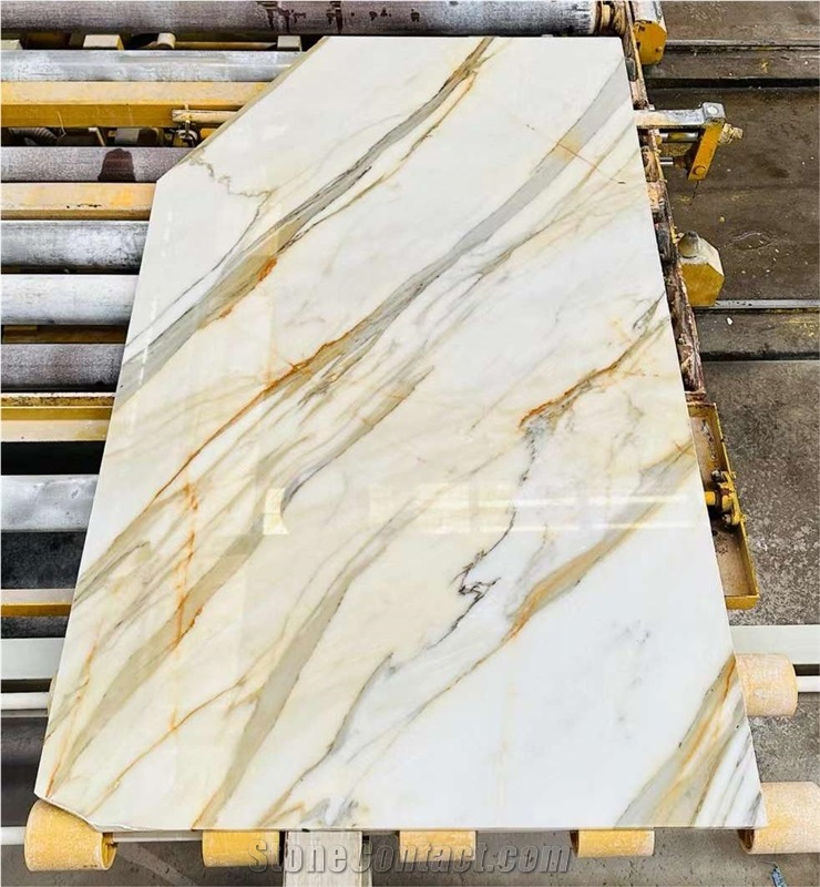 Luxury Marble Calacatta Gold Marble Slabs Bookmatched Slabs