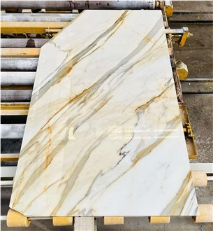 Luxury Marble Calacatta Gold Marble Slabs Bookmatched Slabs