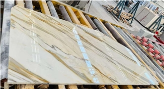 Luxury Marble Calacatta Gold Marble Slabs Bookmatched Slabs