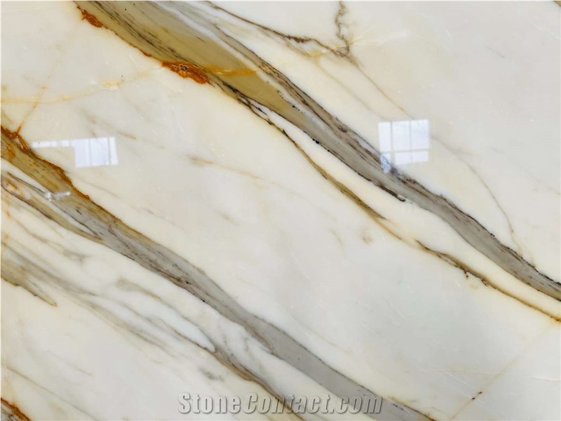 Luxury Marble Calacatta Gold Marble Slabs Bookmatched Slabs
