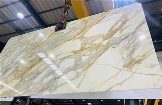Luxury Marble Calacatta Gold Marble Slabs Bookmatched Slabs