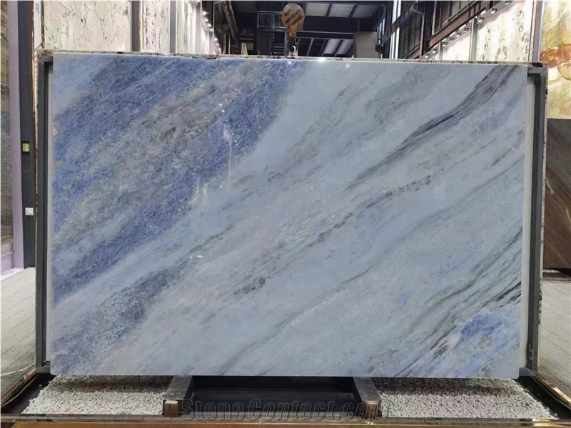 Brazil Azul Caribe Quartzite Slab&Tiles For Project