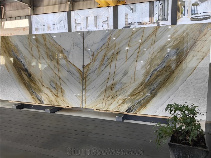 Calacatta Gold Marble Slab Tiles