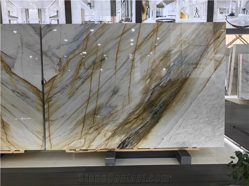 Calacatta Gold Marble Slab Tiles