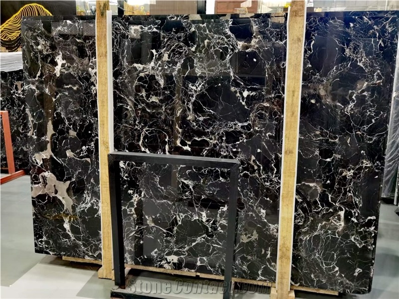 Century Black Ice Flower Marble Slab&Tiles For Flooring
