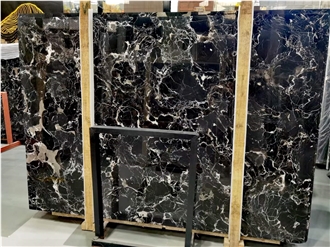 Century Black Ice Flower Marble Slab&Tiles For Flooring
