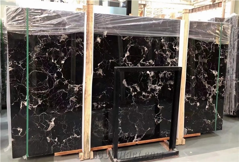 Century Black Ice Flower Marble Slab&Tiles For Flooring