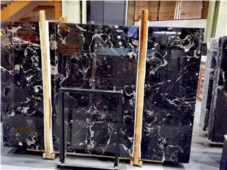 Century Black Ice Flower Marble Slab&Tiles For Flooring