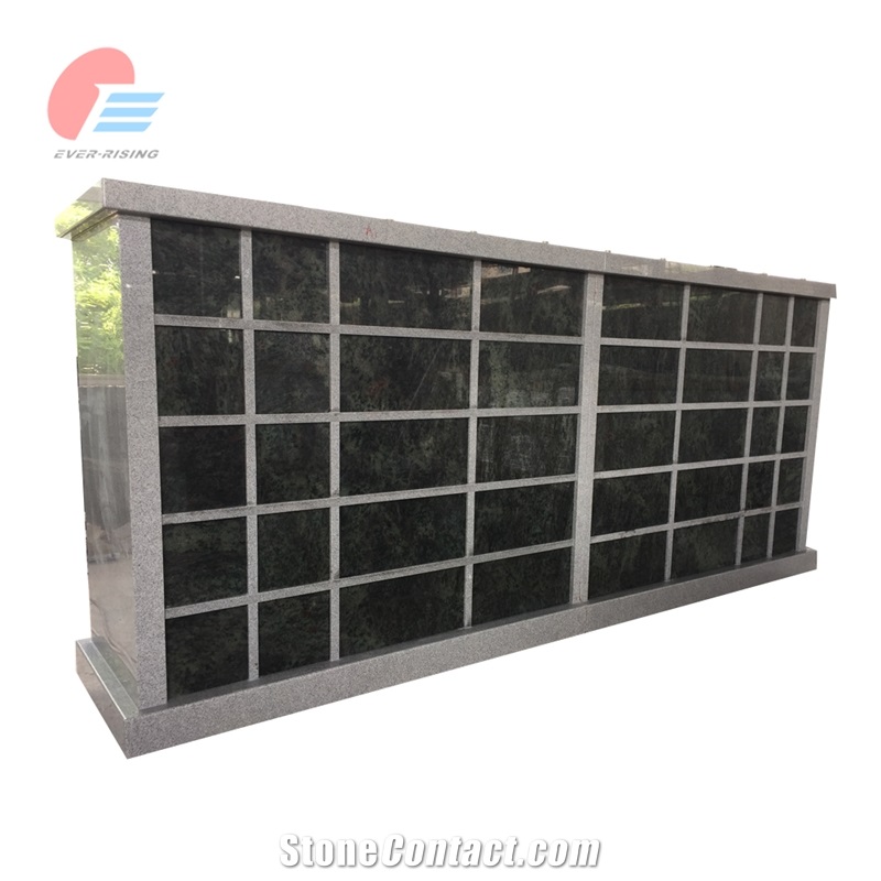 120 Niche Grey Granite Columbarium & Imperial Green Shutters