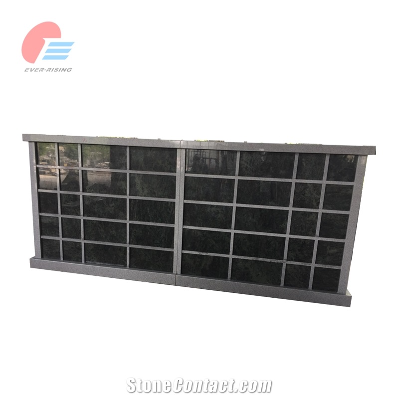 120 Niche Grey Granite Columbarium & Imperial Green Shutters