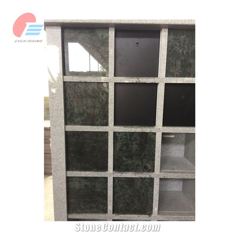 120 Niche Grey Granite Columbarium & Imperial Green Shutters