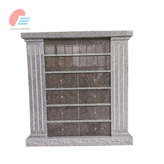 96 Niche Stin Grey Granite Square Columbarium With Flutes