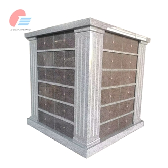96 Niche Stin Grey Granite Square Columbarium With Flutes