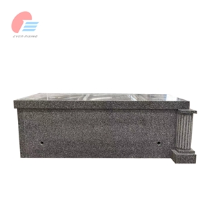 Cheapest Stin Grey Granite Pitched Roof Double Mausoleum
