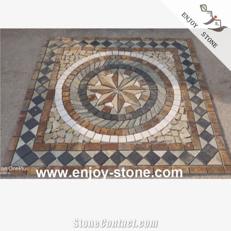 Slate Mosaic Floor Medallions