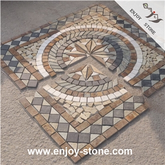 Slate Mosaic Floor Medallions
