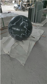 Black Granite Floating Ball Fountain