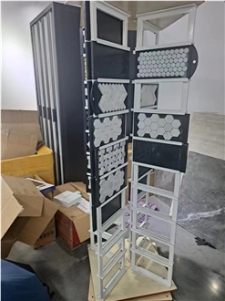 Marble Quartz Carpet Stone Display Rack,Bb Sticker