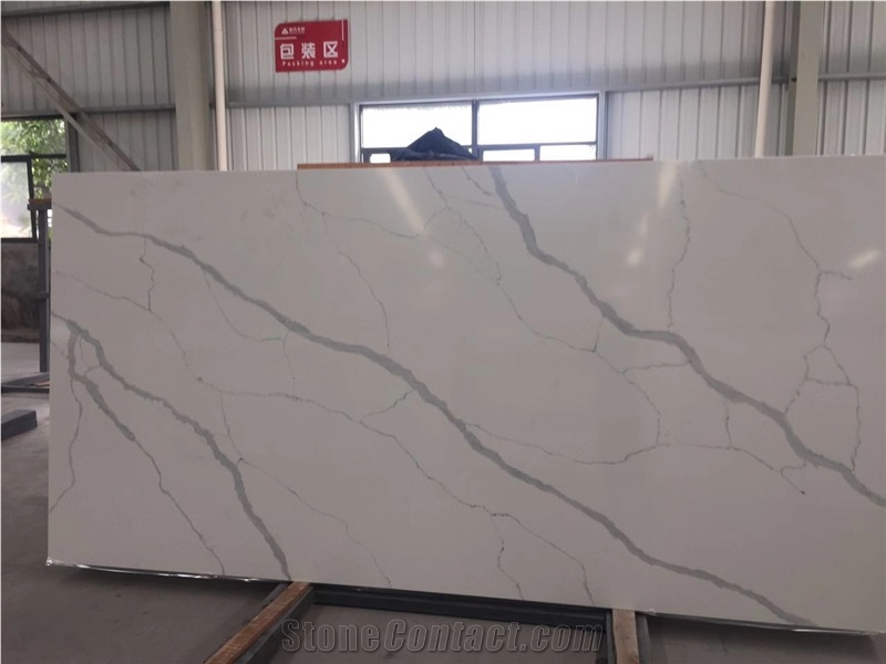 Artificial Calacatta Quartz Slabs