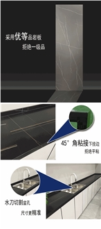 Black Artificial Sintered Stone Countertop