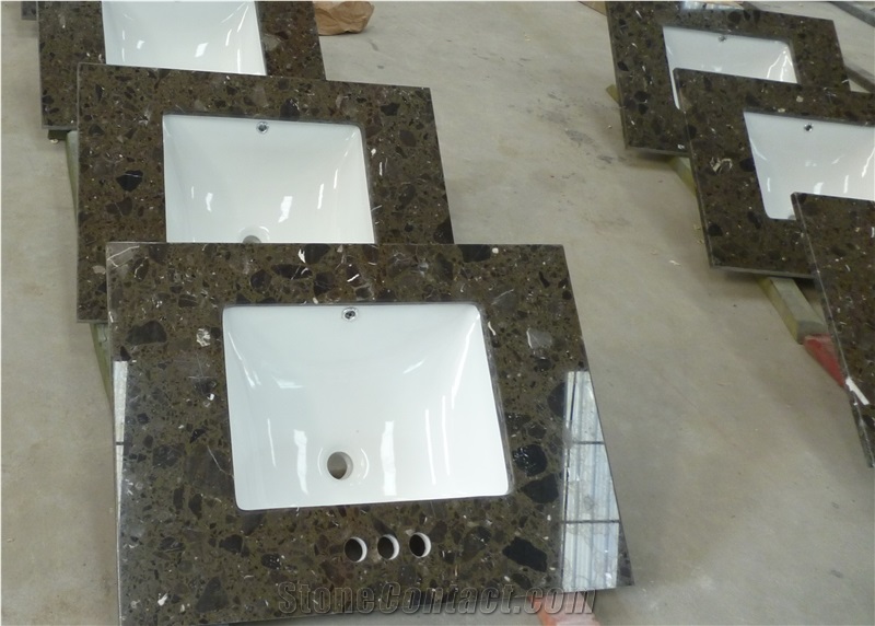 White Terrazzo Bathroom Sink