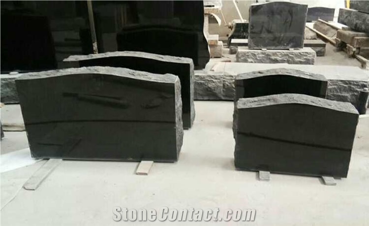 Black Granite Tombstone
