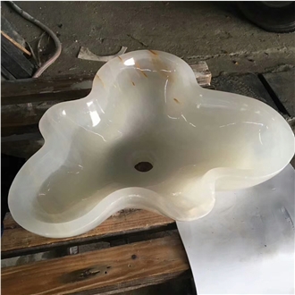 White Onyx Art Design Sinks