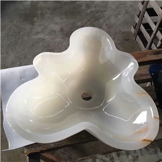 White Onyx Art Design Sinks