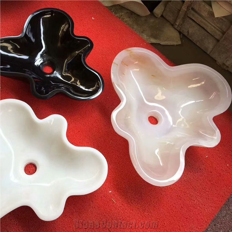 White Onyx Art Design Sinks