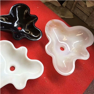 White Onyx Art Design Sinks