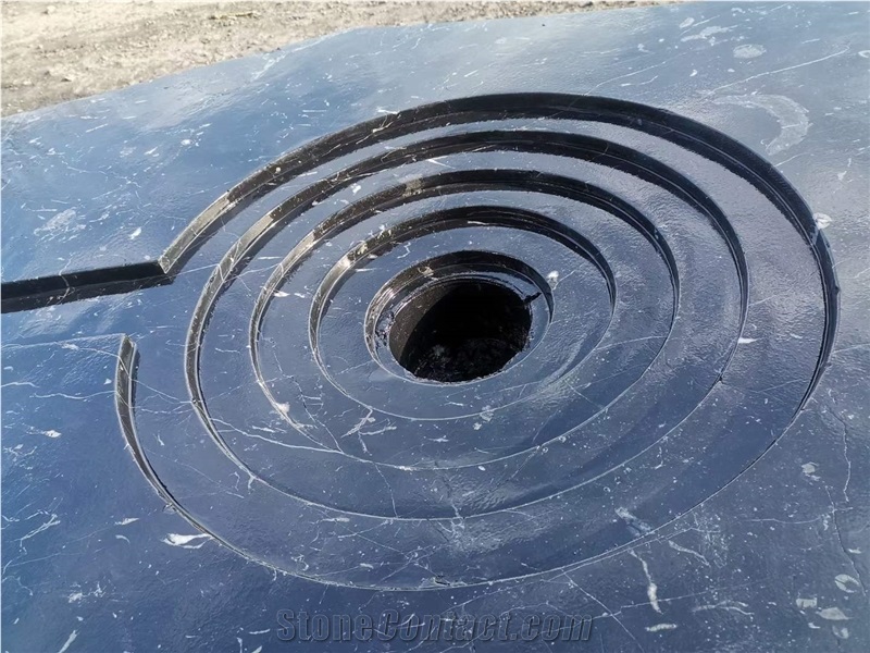 China Blackrock Granite Split Waterjet Garden Design Product