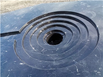 China Blackrock Granite Split Waterjet Garden Design Product