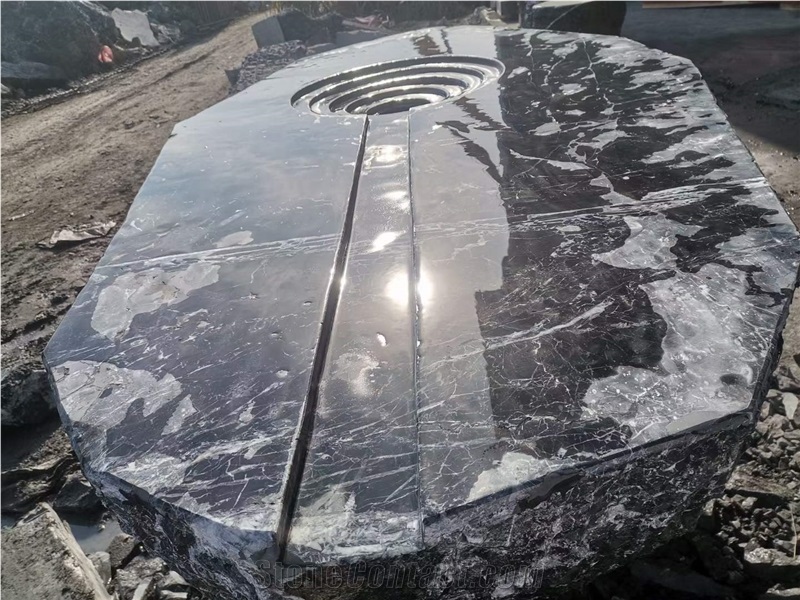 China Blackrock Granite Split Waterjet Garden Design Product