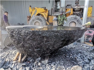 China Blackrock Granite Split Waterjet Garden Design Product