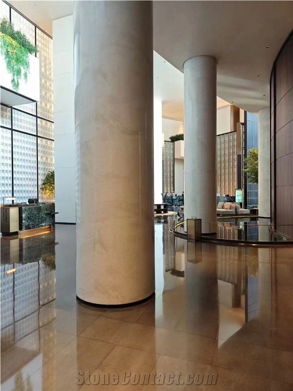 China Crystal Ice Marble Polished Column Shafts