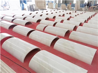 China Crystal Ice Marble Polished Column Shafts