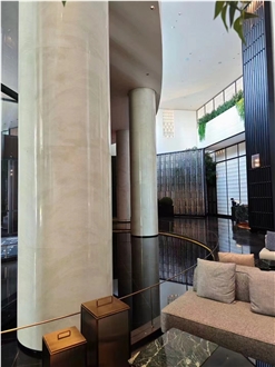 China Crystal Ice Marble Polished Column Shafts
