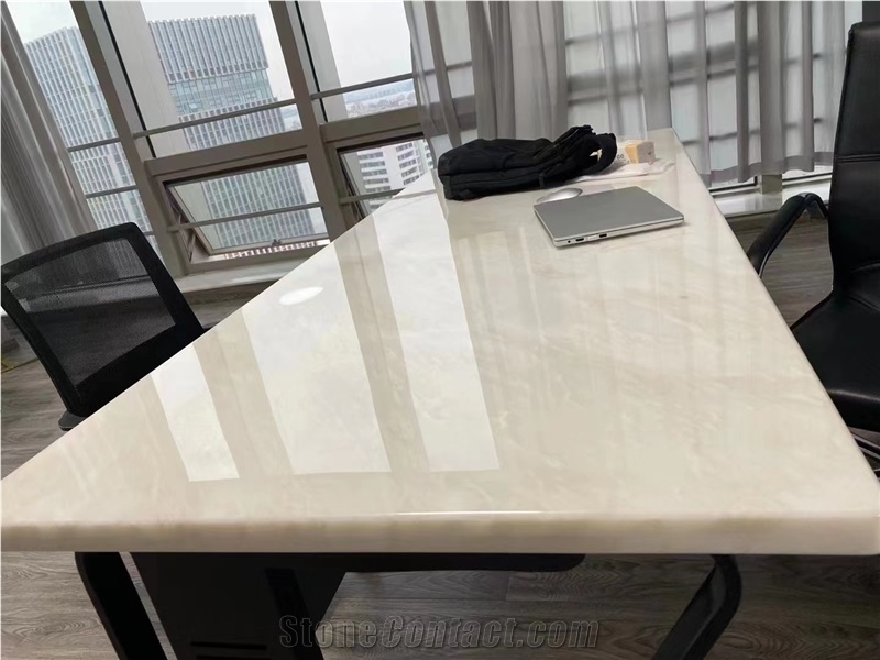 China Crystal Ice Marble Polished Table Top
