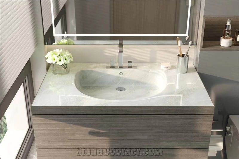 China Crystal Ice Marble Polished Table Top