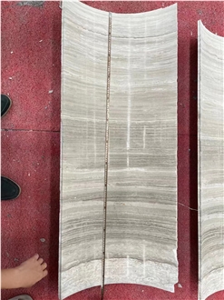 China Guizhou Wood Grain Marble Polished Column Panels