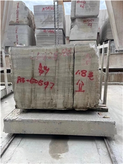 China Guizhou Wood Grain White And Grey Marble  Blocks