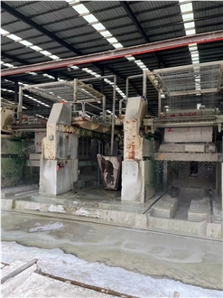 China Guizhou Wood Grain White And Grey Marble  Blocks