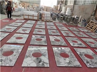 China Panda Grey Marble Polished Marble Bathroom Countertop