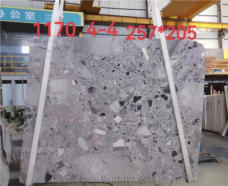 China Panda Grey Marble Polished Marble Slabs