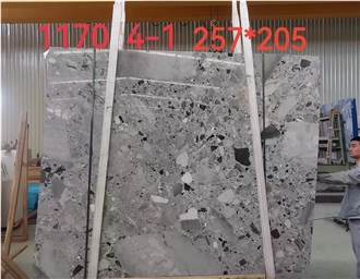 China Panda Grey Marble Polished Marble Slabs