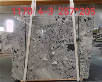 China Panda Grey Marble Polished Marble Slabs